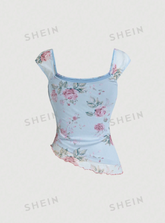 Ribbon Decorated Asymmetric Top